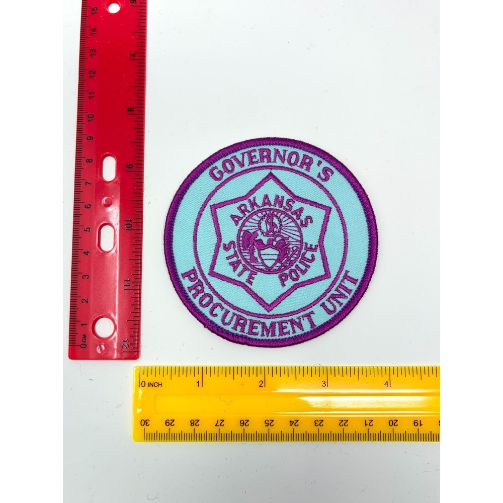 Arkansas AR State Police Governor's Procurement Unit Embroidered Round Patch